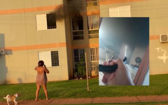 Panela esquecida no fogão provoca incêndio e assusta moradores no Celina Bezerra em Rondonópolis; vídeos
