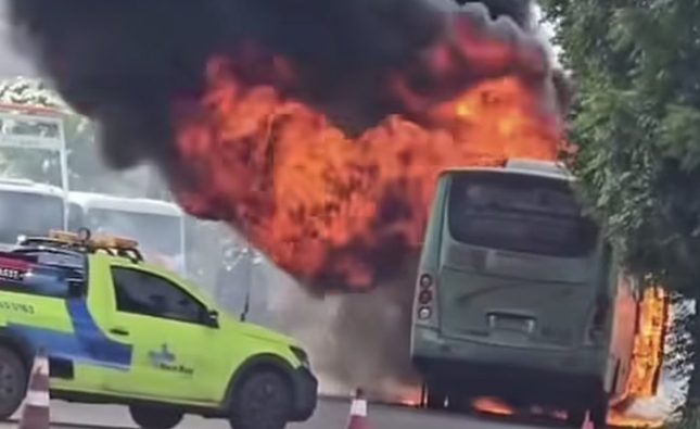 Rápida ação de motorista em ônibus em chamas salvou trabalhadores em Rondonópolis; vídeo viralizou