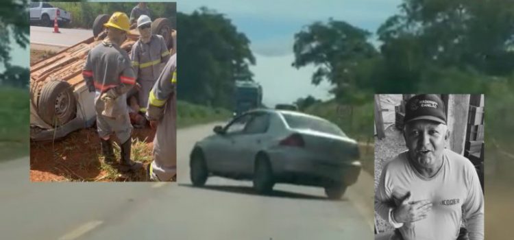 Senhor envolvido em grave acidente no Anel Viário morre em Rondonópolis; vídeo mostra o capotamento