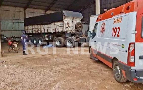 Trabalhador morre esmagado por carreta dentro de empresa em Rondonópolis; vídeo