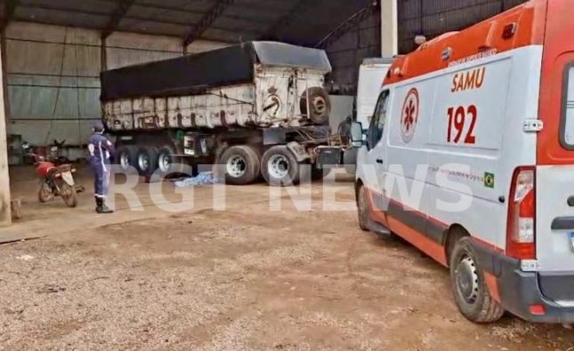 Trabalhador morre esmagado por carreta dentro de empresa em Rondonópolis; vídeo