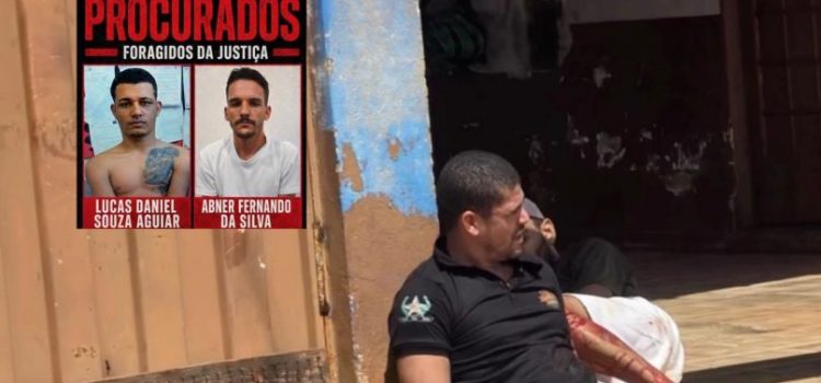 ‘Banho de sol’ termina em fuga com dois presos baleados em MT; assista