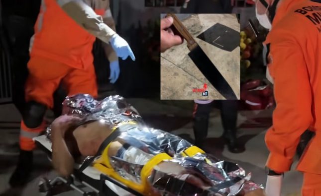 Adolescente esfaqueia ex-padrasto e salva a mãe de mais uma noite de terror em MT; vídeo