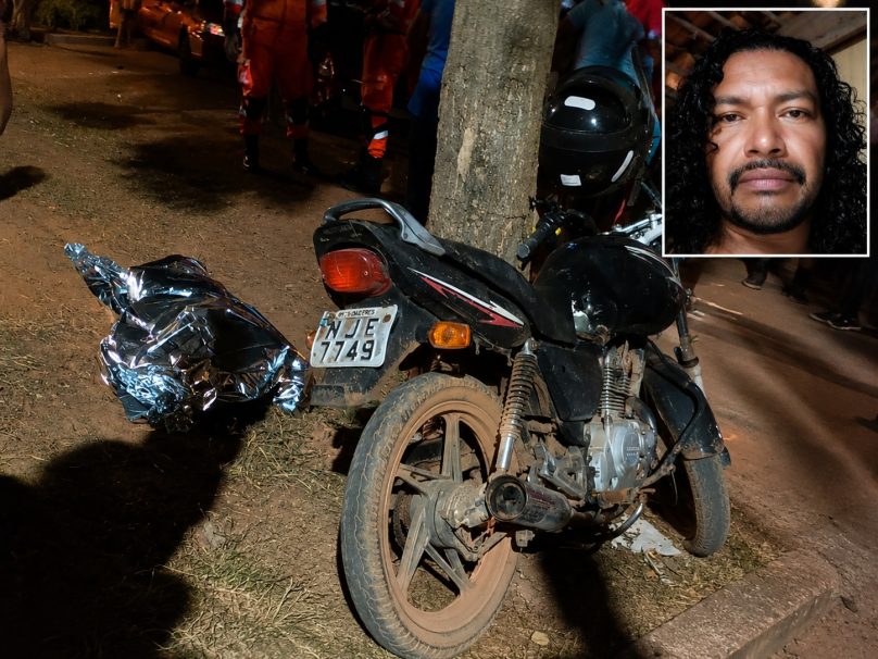 Alta velocidade: motociclista morre ao colidir brutalmente contra árvore em MT; vídeo