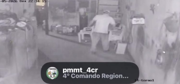 Assaltante invade empresa e é preso no telhado após dono ver tudo pelas câmeras em Rondonópolis; assista