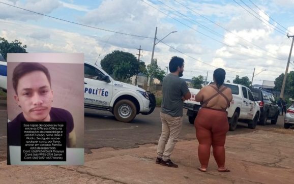Carro de jovem desaparecido é encontrado com sangue e carta de despedida em Rondonópolis