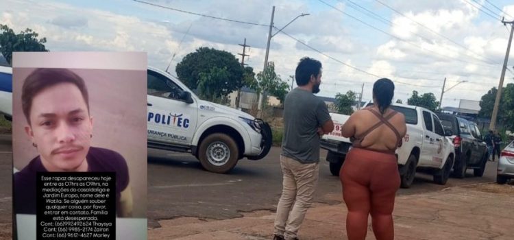 Carro de jovem desaparecido é encontrado com sangue e carta de despedida em Rondonópolis