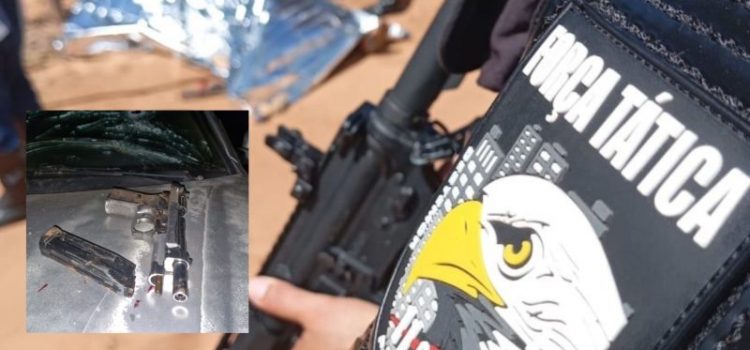 Fuga alucinada na BR-163 termina com três criminosos mortos em confronto com a Força Tática