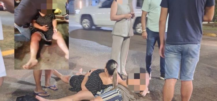 Motociclista e esposa grávida são atropelados por carro na avenida dos Estudantes; vítima passa a noite na Sana Casa