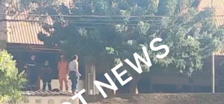 Mulher com arame ameaça tirar a própria vida sobre telhado da rodoviária de Rondonópolis; vídeo mostra tudo