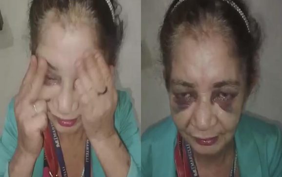 Mulher é brutalmente espancada após negar bebida alcoólica e dinheiro a lunático em MT; vídeo forte