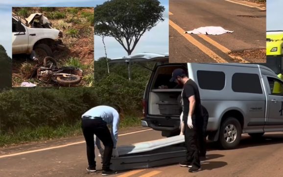 Pai e filha de 8 meses morrem após colisão gravíssima entre F-350 e moto em MT; vídeo