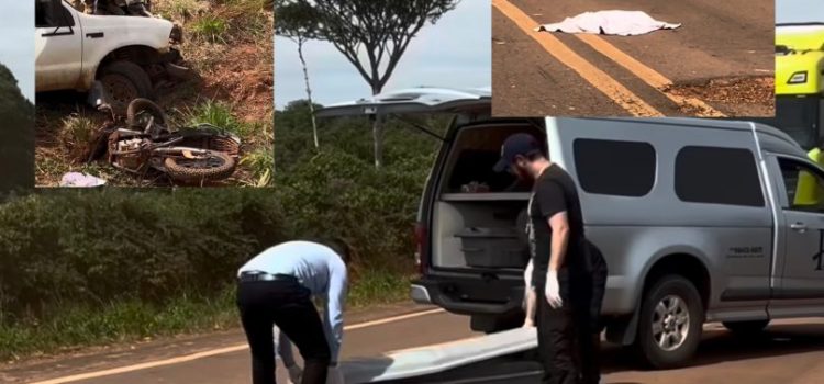 Pai e filha de 8 meses morrem após colisão gravíssima entre F-350 e moto em MT; vídeo