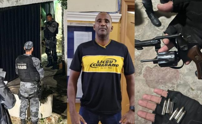 Servidor de escola morre após apontar arma para PM enquanto mantinha enteada refém em MT; imagens