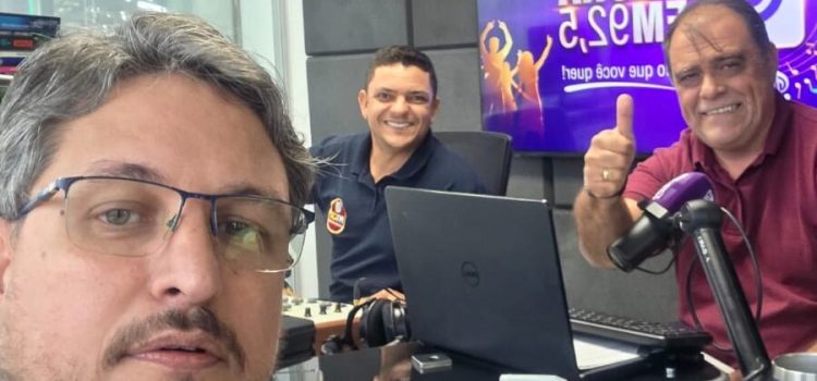 Edil Caldeira, Cláudio Santos e Marcelo Marreta formam trio que promete sacudir o rádio de Rondonópolis na Agora FM 92,5
