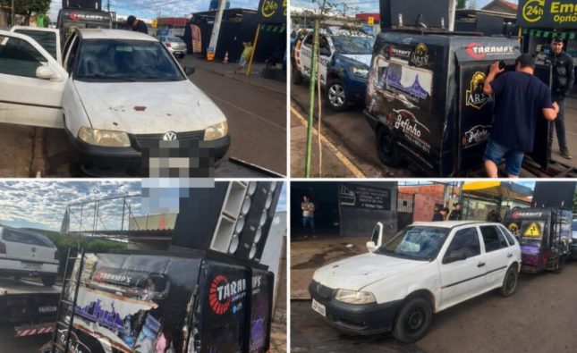 Grupo com som estrondoso perturba pacientes em posto de saúde e ainda xingam PMs em Rondonópolis