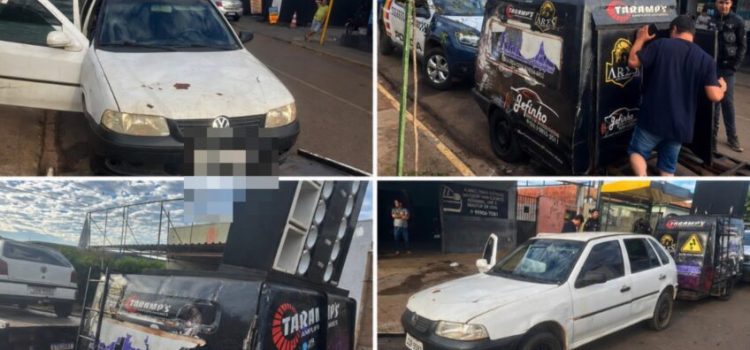 Grupo com som estrondoso perturba pacientes em posto de saúde e ainda xingam PMs em Rondonópolis