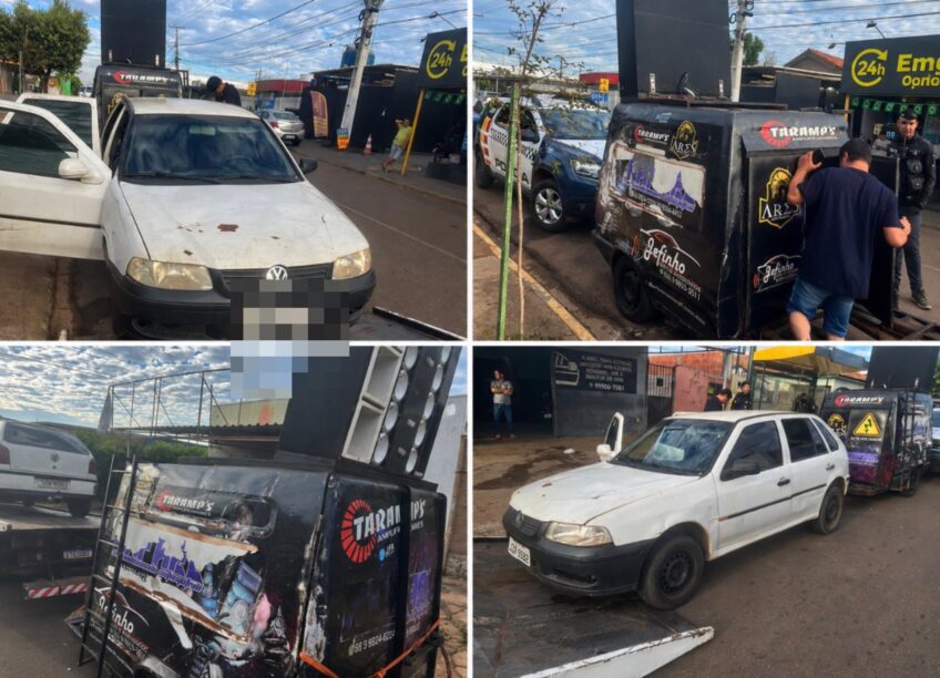 Grupo com som estrondoso perturba pacientes em posto de saúde e ainda xingam PMs em Rondonópolis