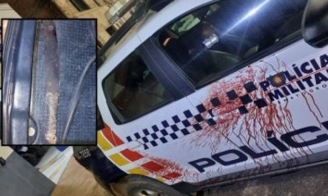Homem espanca namorada, esfaqueia militar e acaba morto em confronto com a PM em MT