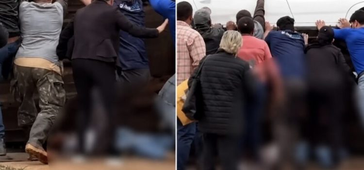Idosa morre prensada sob carro após engavetamento entre veículos em MT; vídeo mostra desespero