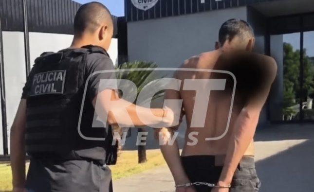 Ladrão é preso em flagrante invadindo CMEI em obras para furtar fiação em Rondonópolis; assista