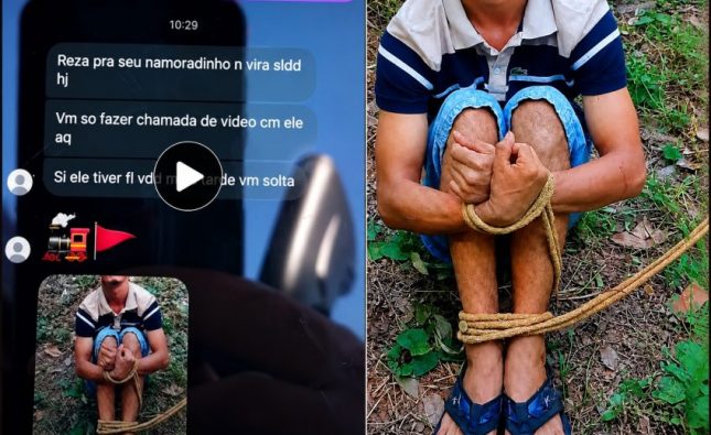Membros do CV sequestram jovem e enviam fotos da vítima amarrada para familiares em MT; veja tudo