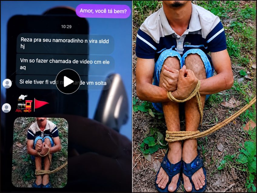 Membros do CV sequestram jovem e enviam fotos da vítima amarrada para familiares em MT; veja tudo