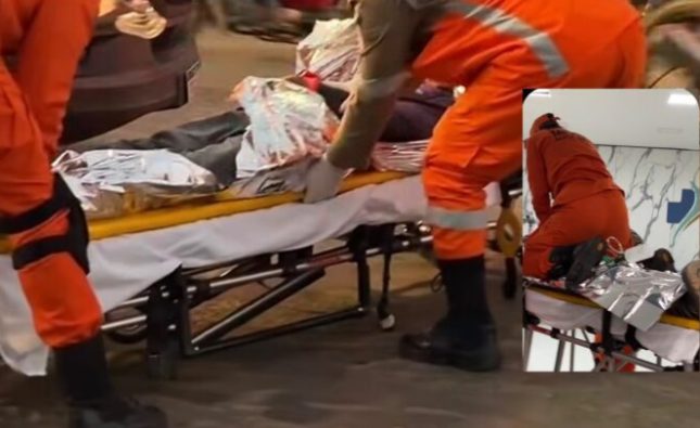 Homem é baleado no meio de avenida e morre ao dar entrada no Hospital Regional; vídeo mostra socorro