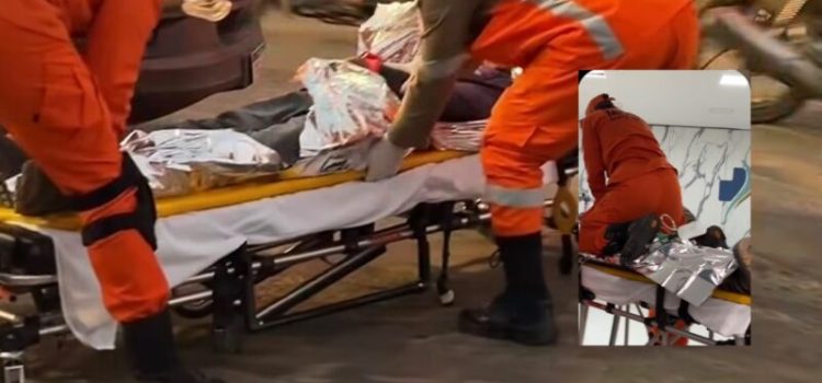 Homem é baleado no meio de avenida e morre ao dar entrada no Hospital Regional; vídeo mostra socorro