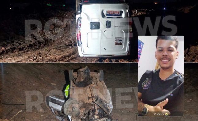 Motorista morre após carreta atingir utilitário e veículo despencar em ribanceira no Anel Viário de Rondonópolis; imagens