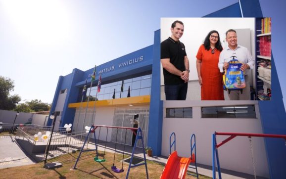 Prefeito Cláudio Ferreira inaugura nova EMEI Mateus Vinícius Braz com elevador e mais de 280 vagas