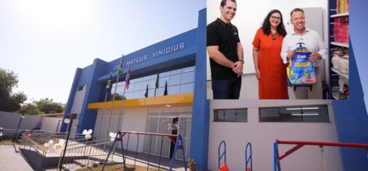 Prefeito Cláudio Ferreira inaugura nova EMEI Mateus Vinícius Braz com elevador e mais de 280 vagas