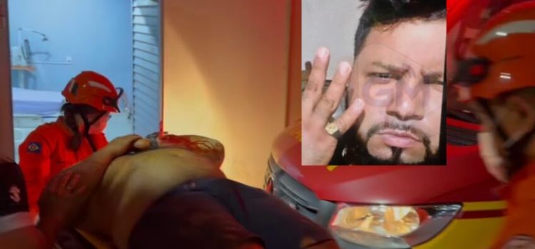 Dupla arma tocaia, chama homem para fora de casa e manda bala em MT; vídeo mostra socorro