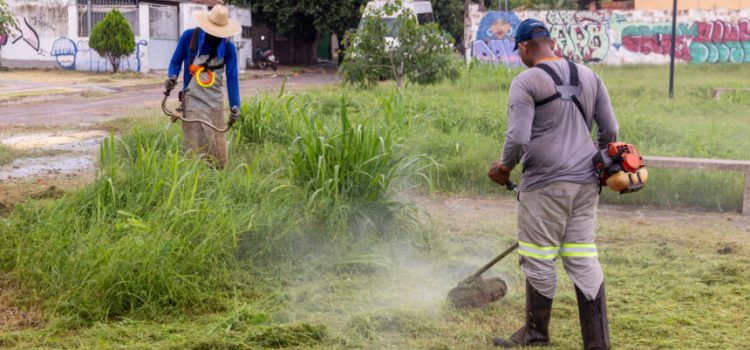 Gestão Cláudio intensifica trabalho de limpeza de áreas públicas para evitar queimadas