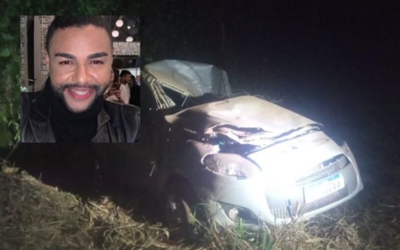 Mãe e filho morrem após carro sair da pista e capotar na MT-130