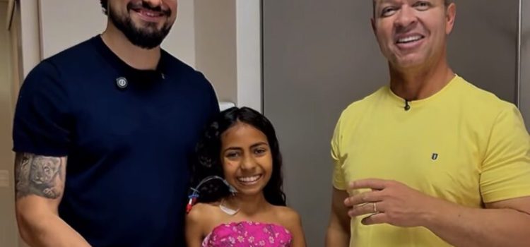 Menina passa por cirurgia de escoliose inédita em Rondonópolis e realiza sonho de conhecer o prefeito; assista