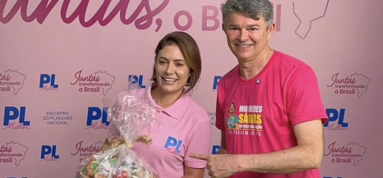 Michelle Bolsonaro sela apoio a Medeiros e reafirma: “Meu marido escolheu”