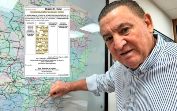 Nininho anuncia ordem de serviço para pavimentação de 33,4 km da MT-040 em Pedra Preta