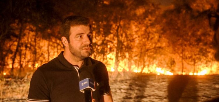 Prefeitura e Corpo de Bombeiros atuam na combate ao fogo no Parque dom Osório Stoffel; imagens do incêndio impressionam