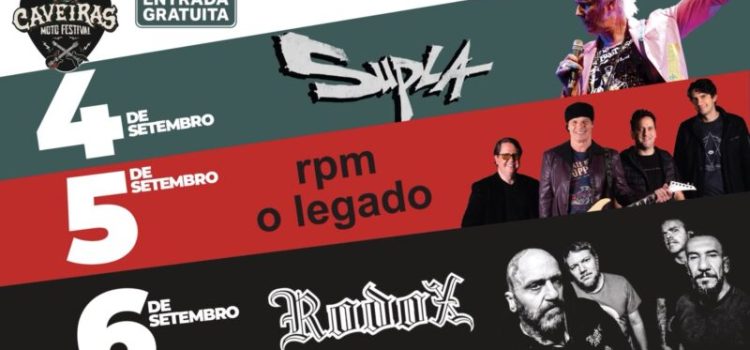 Supla, RPM, Rodox e a força do rock regional prometem edição histórica do 10º Caveiras Moto Festival em Rondonópolis