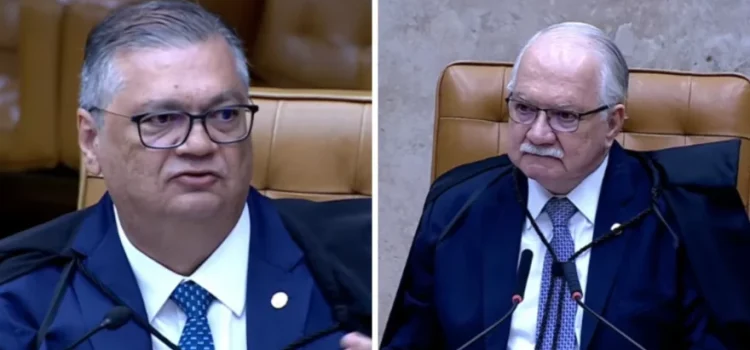 Fora das câmeras, Edson Fachin e Flávio Dino se abraçam