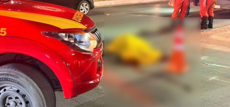 Idoso morre brutalmente atropelado por moto de alta cilindrada em frente ao Atacadão; vídeo forte