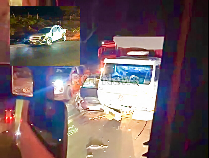 Jaciara/Rondonópolis: colisão entre 5 veículos quase causa tragédia, deixa motorista ferido e interdita BR-364