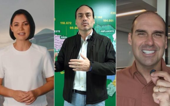 Michelle, Carlos e Eduardo destacam confiança de Bolsonaro em escolha do nome de Zé Medeiros para o Senado; vídeo