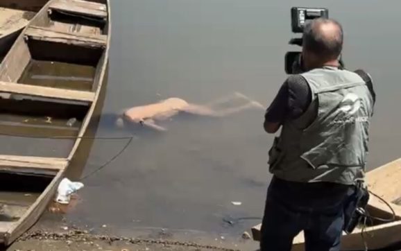 Mistério no rio: vídeo mostra momento em que mulher nua é encontrada morta boiando no rio Cuiabá