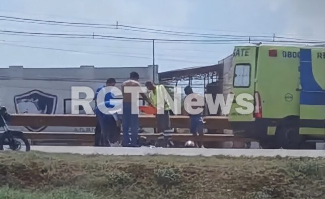 Motociclista sofre fortíssima queda na BR-163 e vai parar no Hospital Regional de Rondonópolis; vídeo