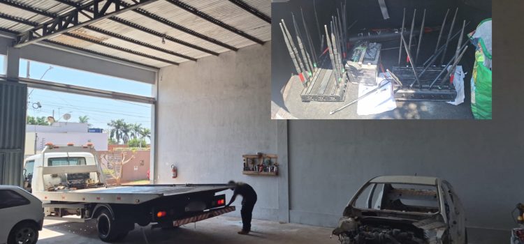 Polícia estoura desmanche em Rondonópolis após roubo e sequestro de caminhoneiro por bando armado; imagens