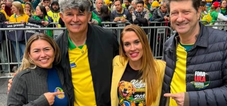 Representantes de Mato Grosso marcam presença na Avenida Paulista em apoio a Flávio Bolsonaro
