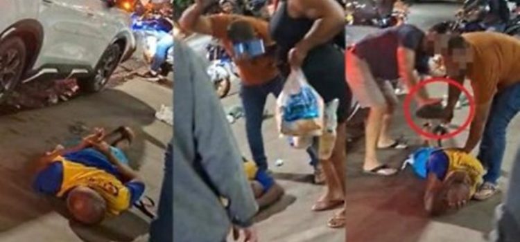 Tarado leva surra e é amarrado por populares após ejacular em loja em MT; vídeo