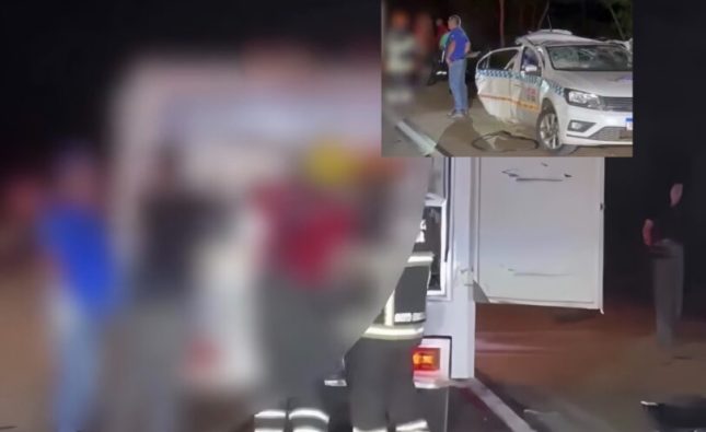 Ultrapassagem termina em tragédia com dois mortos e taxista em estado grave na BR-364; vídeo